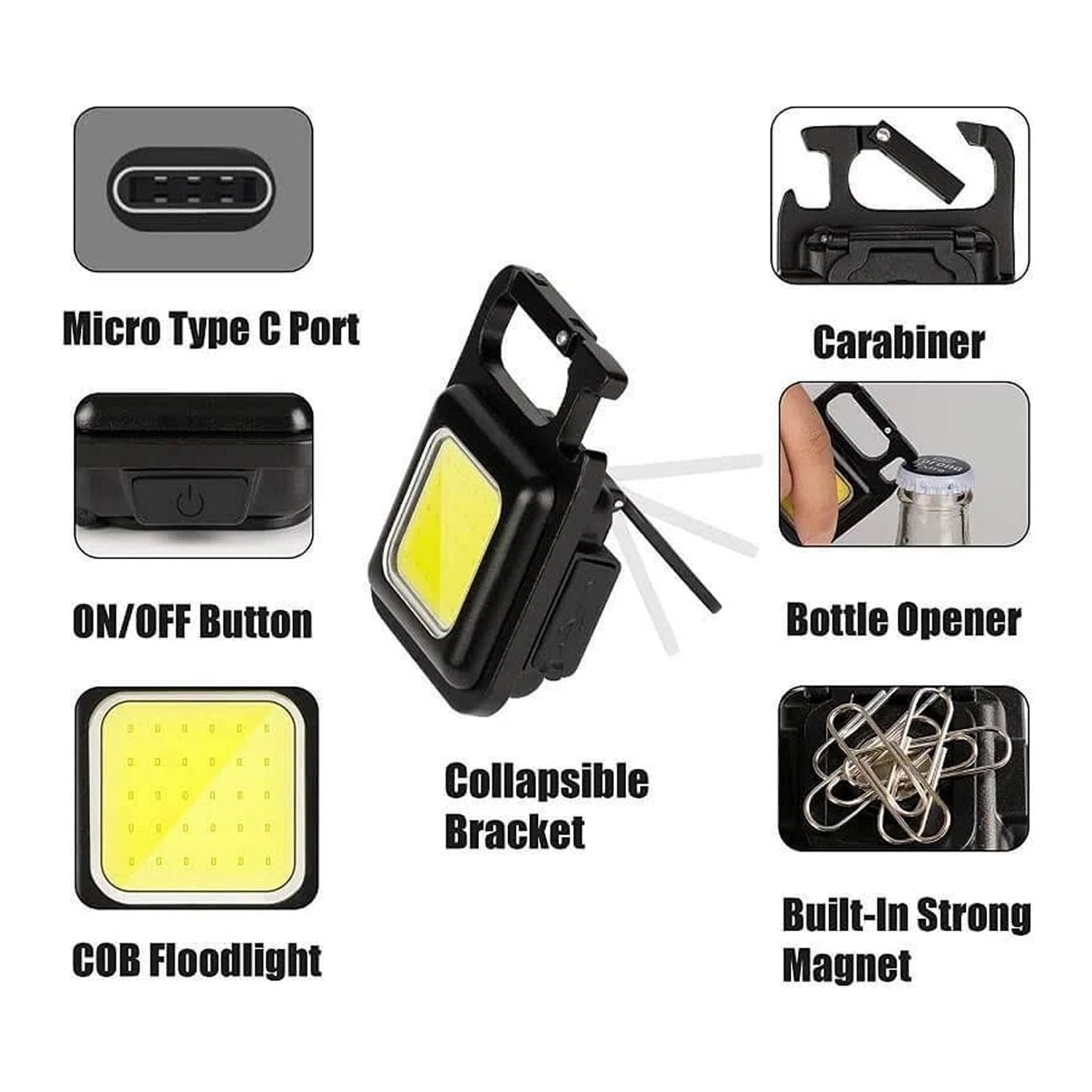 Rechargeable Keychain Mini Flashlight