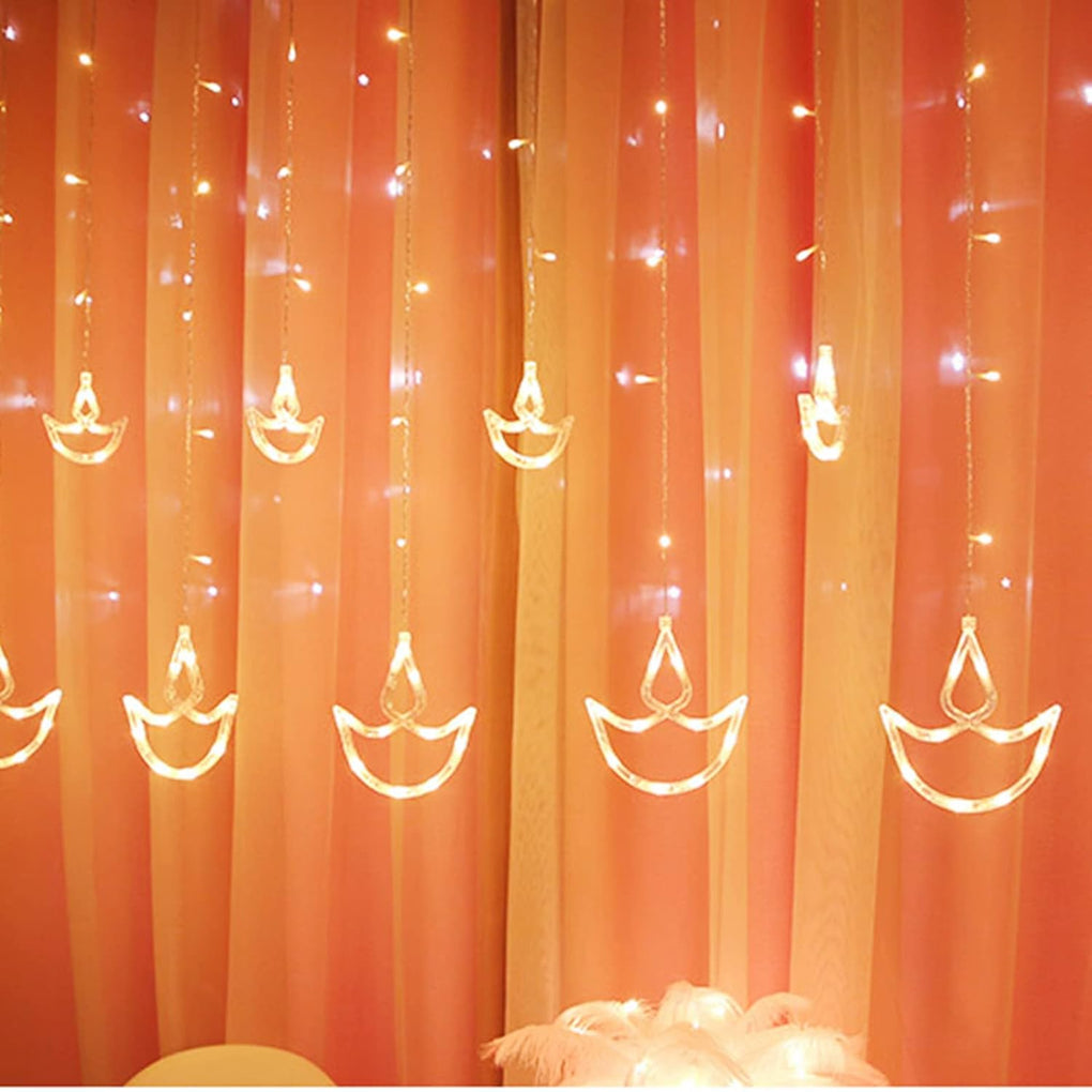 Diya Curtain LED Lights