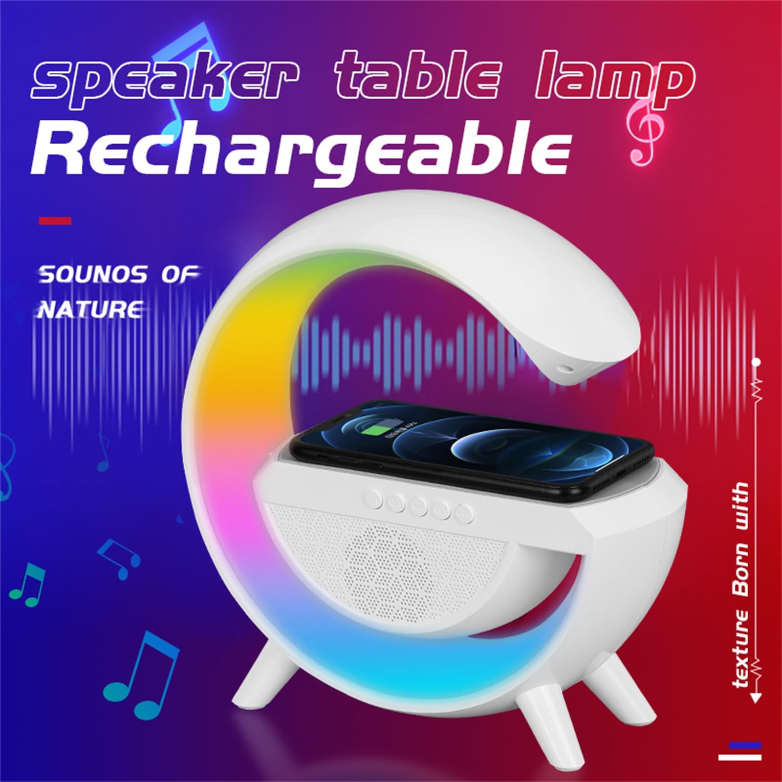 G Speaker LED Light With Wireless Charger