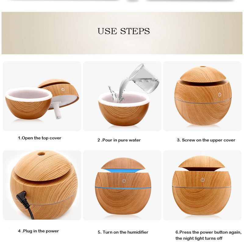 Wooden Aroma Diffuser Humidifier