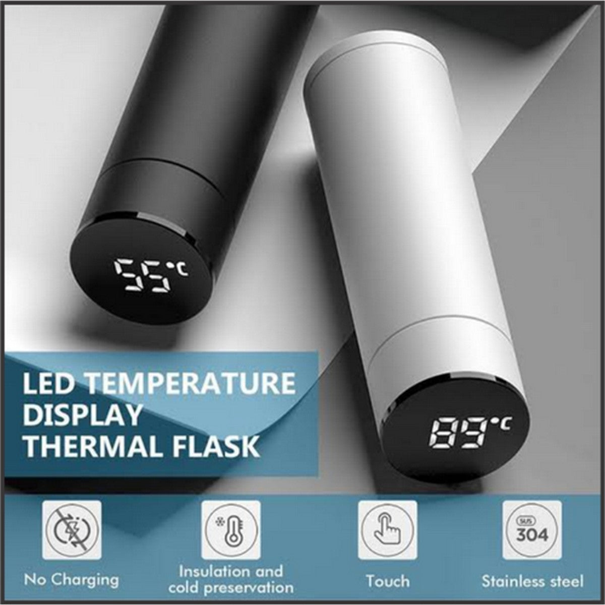 Smart Temperature Display Cold & Hot Bottle Ss 500 Ml