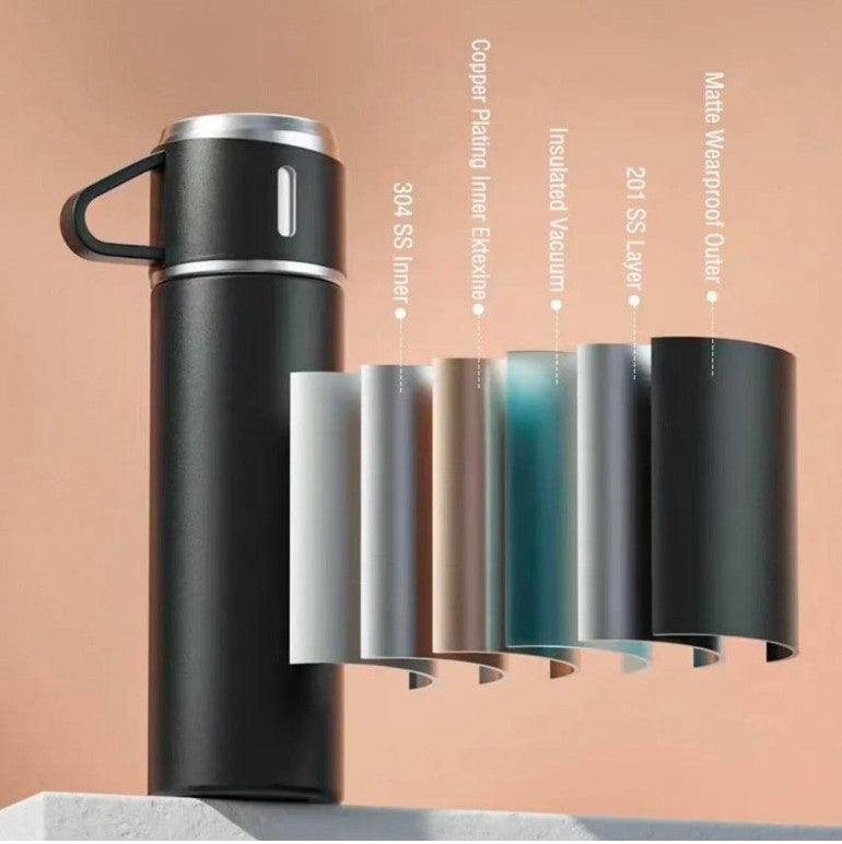 Vacuum Flask Set with 2 Cups