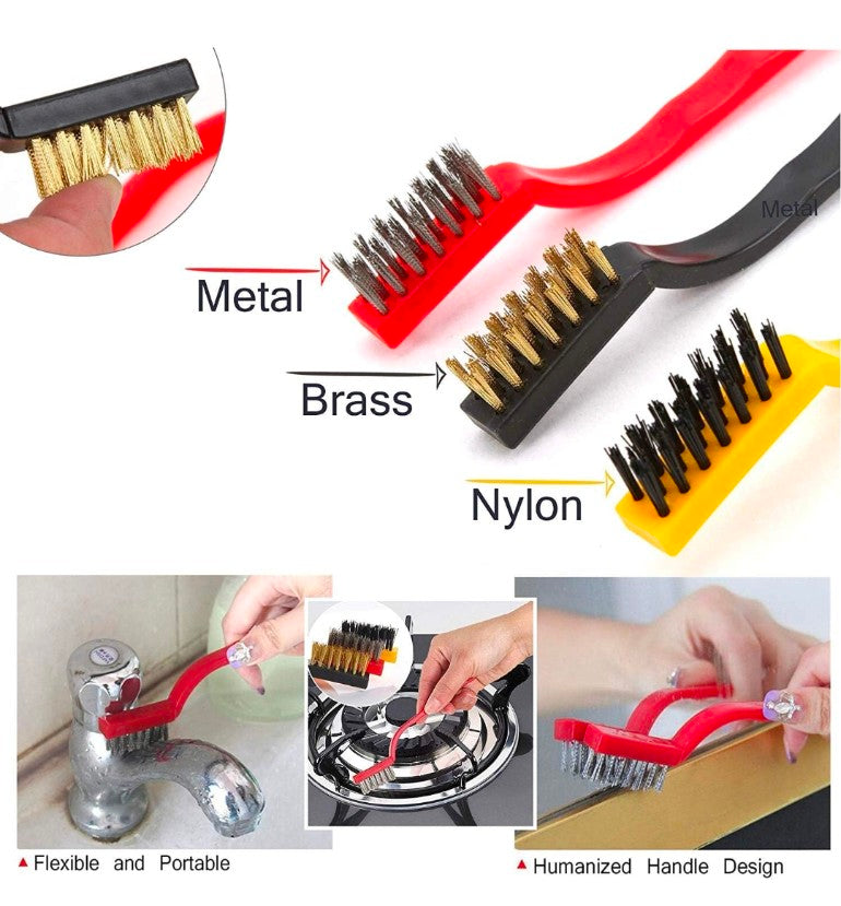 3PCS  Brush Stainless Steel Cleaning Rust Kit