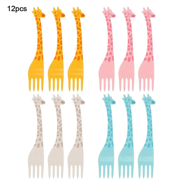 Happy Giraffe Fruit Forks