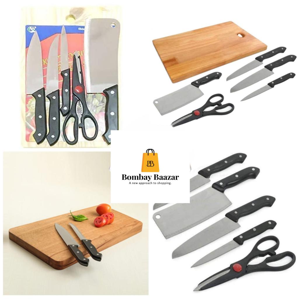 Kitchen Knife Set With Chopping Board